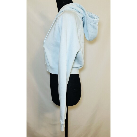 Alphalete Light Blue Crop Hoodie Sweatshirt Pullover Women's SMALL - Picture 2 of 12